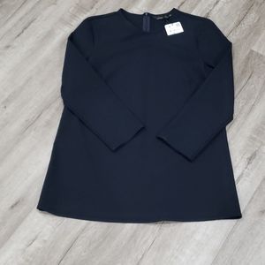 Zara  Women’s Navy Blue  Long Sleeve Top